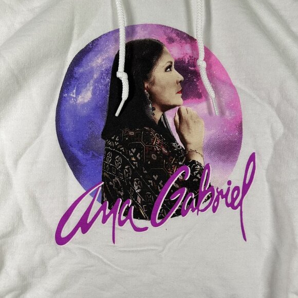 Ana Gabriel Hoodie Unisex Large Gildan Heavy Blend Pullover Graphic Sweatshirt - Picture 2 of 11